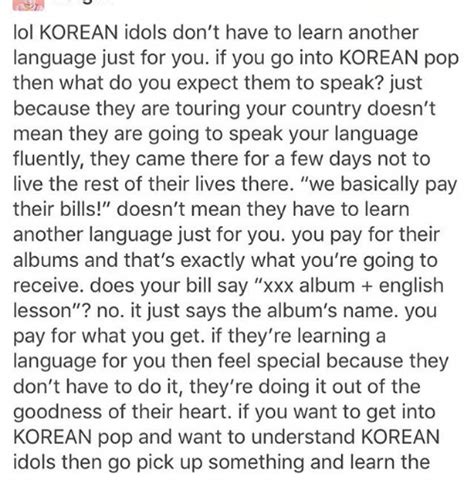 lol korean idols don t have to learn another language just