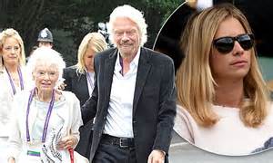 virgin s richard branson at wimbledon with mother eve and daughter holly daily mail online