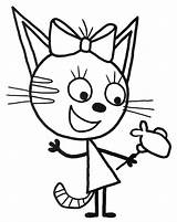 Candy Kitty Coloring Pages Caramel Cats раскраски все категории из Three Color sketch template