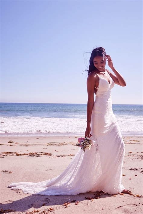 2018 sexy beach wedding dress white long chiffon beach wedding dress