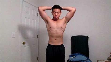 17 year old asian bodybuilder first time flexing youtube