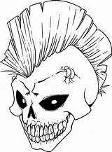 Skulls Skull Coloring Pages Printable Drawings Scary Kids Drawing sketch template