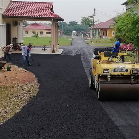 premix asphalt tar jalan road works turap jalan  buat tar