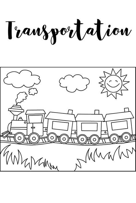 transportation coloring pages  kids transportation preschool