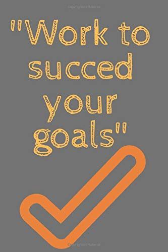 work  succed  goals lined notebook journal gift  pages