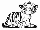 Coloring Tigers Kids Pages Color Children Print Beautiful sketch template