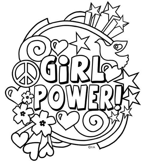 girl power coloring pages