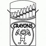 Crayons Coloring Popular sketch template