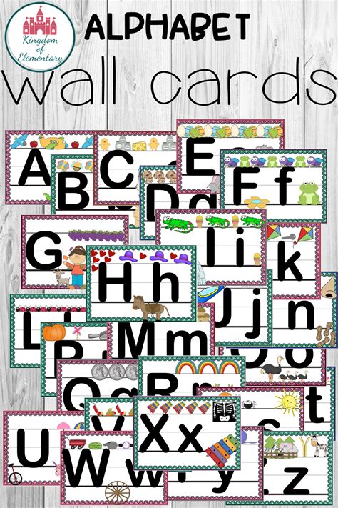 alphabet wall cards alphabet posters alphabet letters  wall