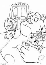 Monsters Inc Coloring Pages Print Color Movie sketch template