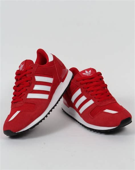 adidas zx trainers red white retro runners sneakers  casuals