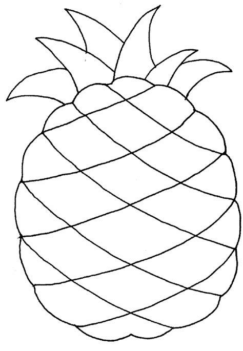 fruit pineapple coloring pages  kids af printable fruits coloring