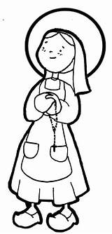 Coloring Para Bernadette Santa Saint Pages Dibujos Catholic Bernardita Colorear Saints Santos St Rosa 為孩子的色頁 Pintar Catequesis Crafts Soubirous Cute sketch template