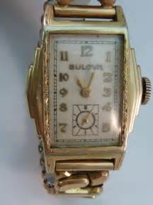 vintage bulova watch 1930s art deco stepped case 10k rolled gold 15