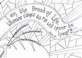 Coloring Bread Life Pages Bible Colouring sketch template