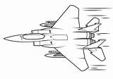 Jet Fighter Coloring Eagle Pages Printable Kids sketch template