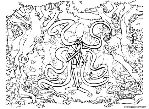 slender man printable coloring page  printable coloring pages