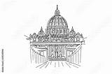 Basilica Peter St Sketch Vector Rome Italy Comp Contents Similar Search sketch template