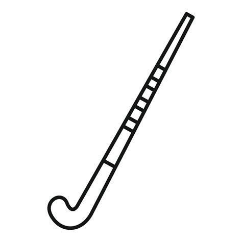 field hockey stick icon outline style  vector art  vecteezy