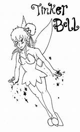 Coloring Tinkerbell Pages Halloween Evil Popular Gothic Library Clipart Line sketch template