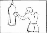 Boxing Coloring Pages Sport Printable Color sketch template