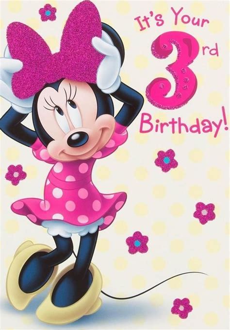 minnie mouse    birthday card disney  gift minnie mouse