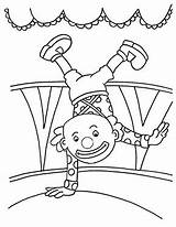 Clown Handstand Macht Ausmalbilder Zirkus Circus Manege Clowns Kostenlose Kids Ausmalen sketch template