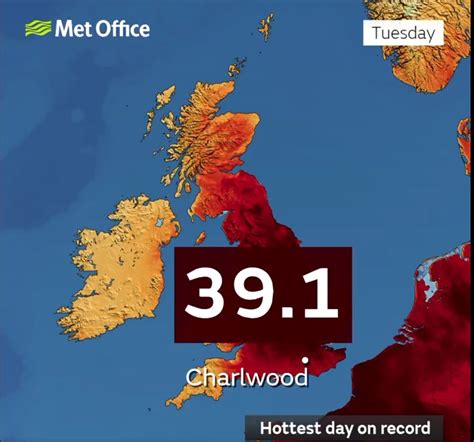 uk weather forecast hottest temperature  recorded  canada today