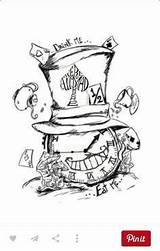 Wunderland Cheshire Hatter Grinsekatze Sketchite sketch template