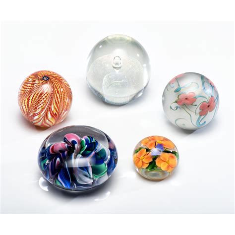 Five Art Glass Paperweights Cowan S Auction House The Midwest S Most