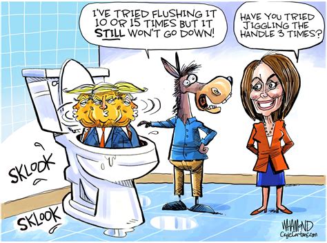 cartoons trumps wild assertion   flow toilets