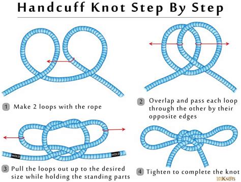 tutorial on tying a handcuff knot boating sailing and scouting knots pinterest tutorials