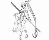 Blazblue Faye Litchi Ling Character Calamity Trigger sketch template