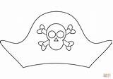 Coloring Pirate Hat Pages Printable Drawing sketch template
