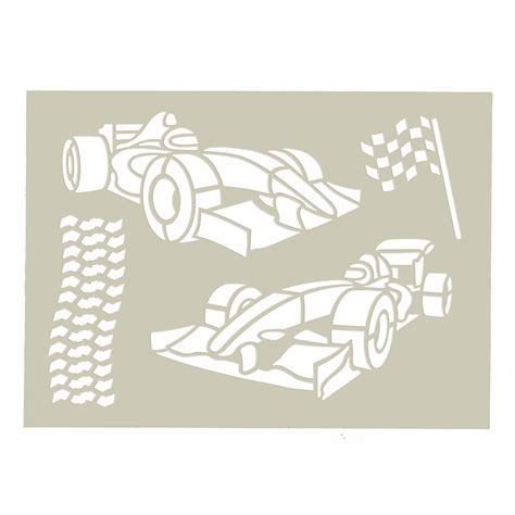 racing car stencil fab dab