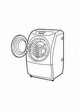 Machine Washing Coloring Drawing Getdrawings Printable Edupics Pages Large sketch template