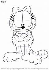 Garfield Nermal Drawingtutorials101 sketch template