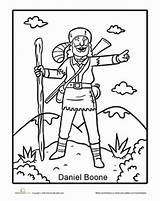 Daniel Boone Coloring Pages Tall Worksheets Worksheet American Kids Sheets Activities Tales History Studies Color Social Printable Education Events Bill sketch template