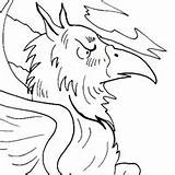 Mythical Coloring Creatures Pages Griffin Color sketch template