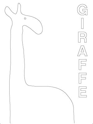 giraffe coloring page printable great  color  frame   baby
