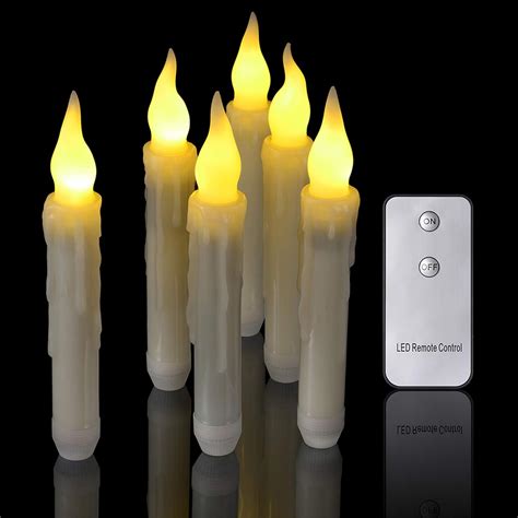 pcs led taper candles  remote control pchero battery operated