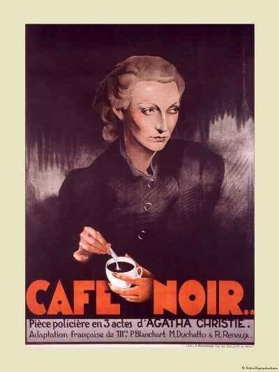 cafe noir original movie poster restored on linen back agatha christie original movie