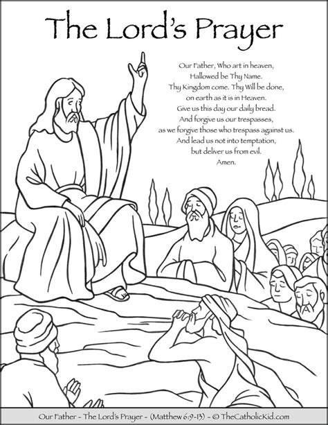 printable  lords prayer coloring page quotes  meeting