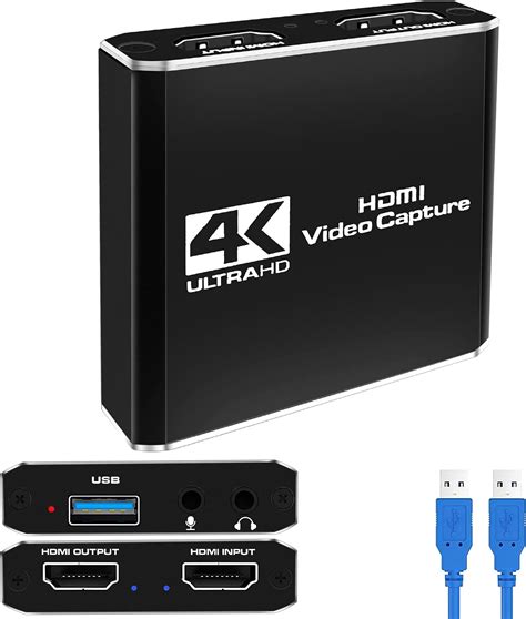 Kupvalon Capturadora De Video Hdmi 4k Hdmi A Usb 3 0 Convertidor Video