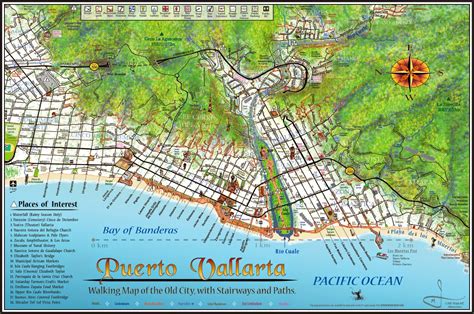 mapa jeff cartography puerto vallarta walking map
