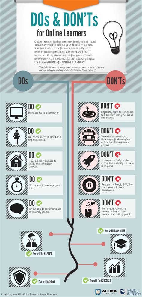 dos  donts   learners infographic  learning