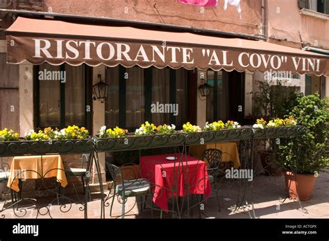 restaurant ristorante al covo vini venice italy stock photo  alamy