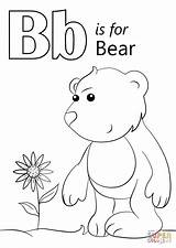 Letter Coloring Bear Pages Alphabet Printable Kids Color Preschool Sheets Worksheets Letters Teddy Print Activities Paper Getcolorings Mycoloring Animal školka sketch template
