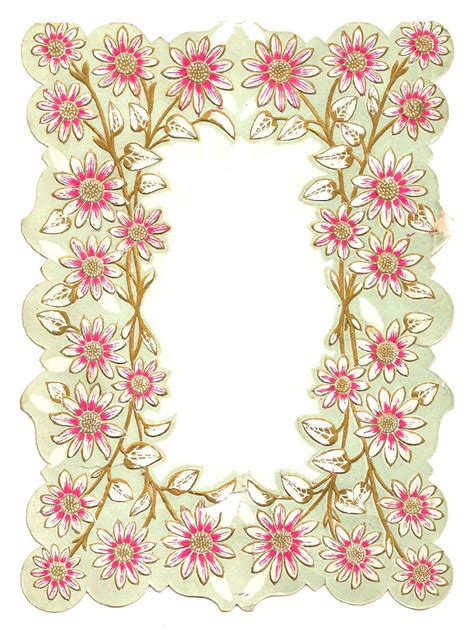 antique images digital scrapbooking paper crafting frame flower design downloads