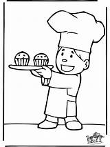 Baker Coloring Template sketch template